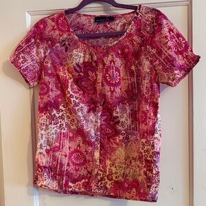 Coldwater Creek Pink and Purple Blouse